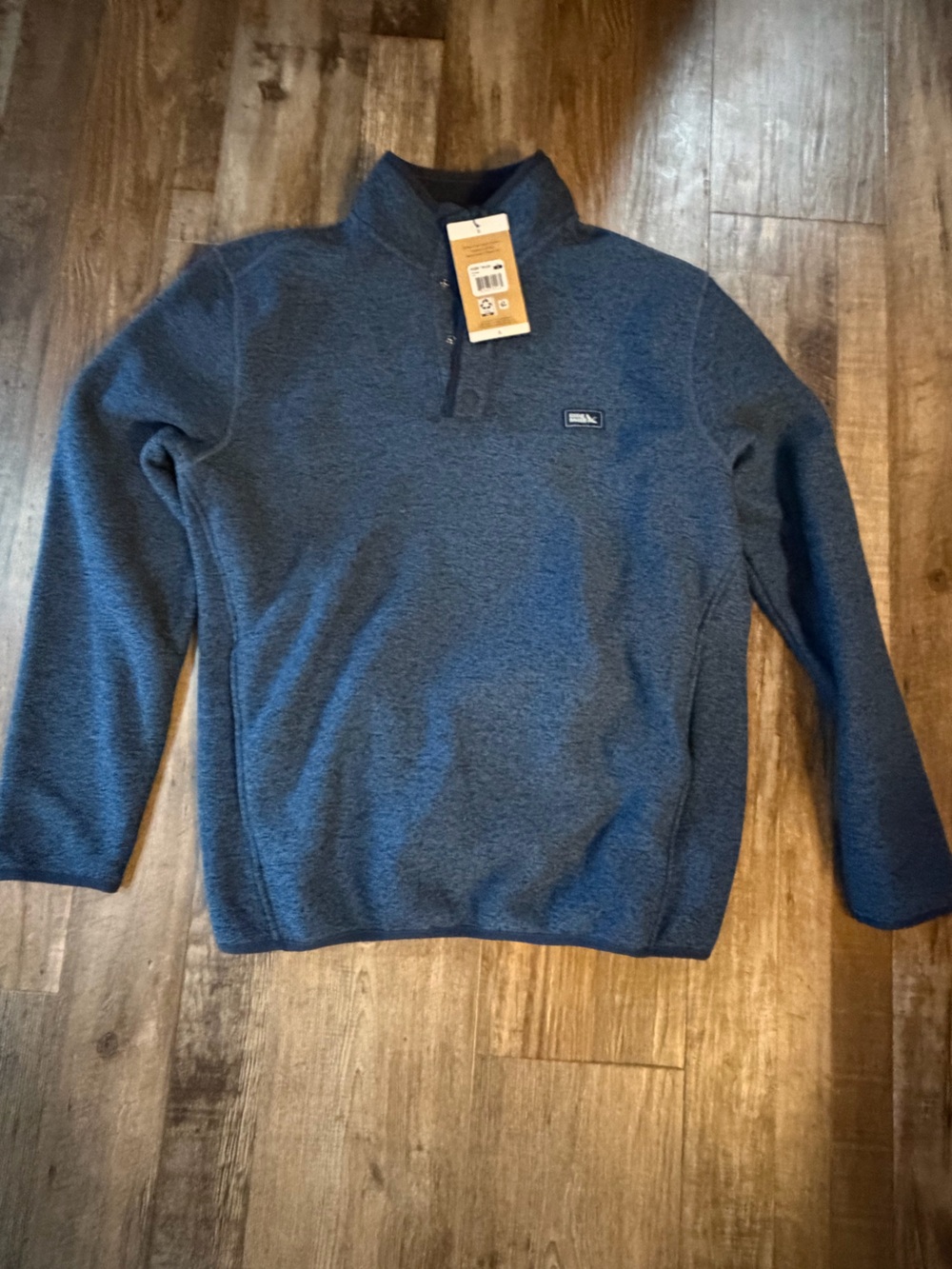 Nwt Eddie Bauer Men's Dark Blue Half-Zip Fleece Pullover Sz small-
